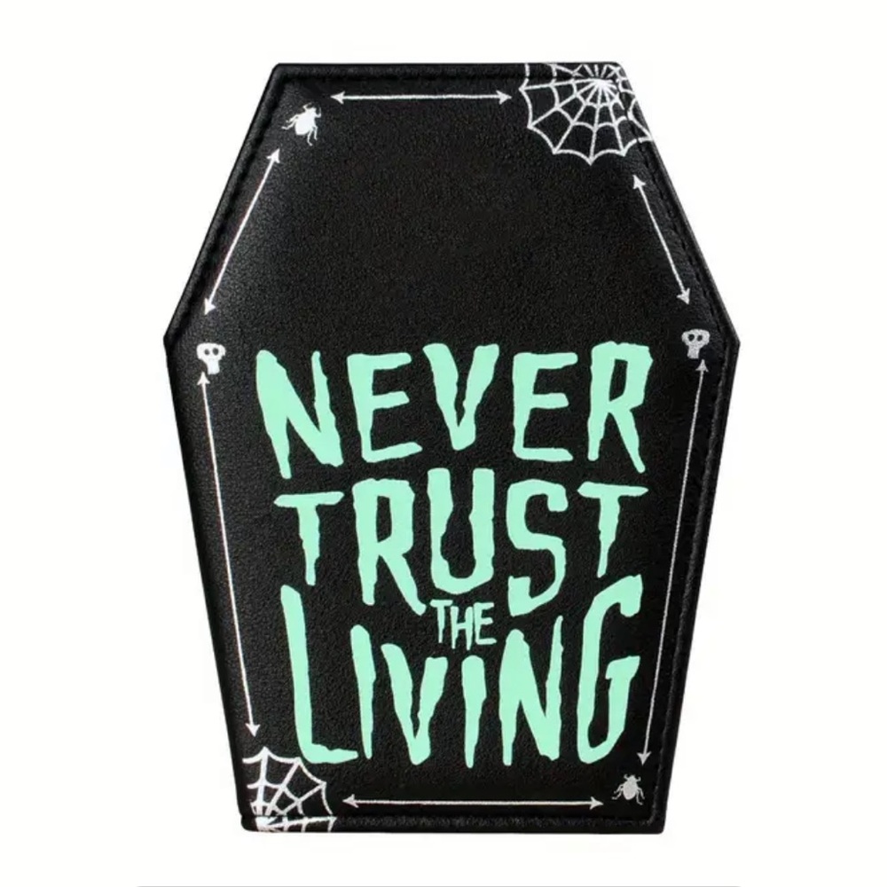 NEW BEETLEJUICE Gothic Coffin Shaped Wallet